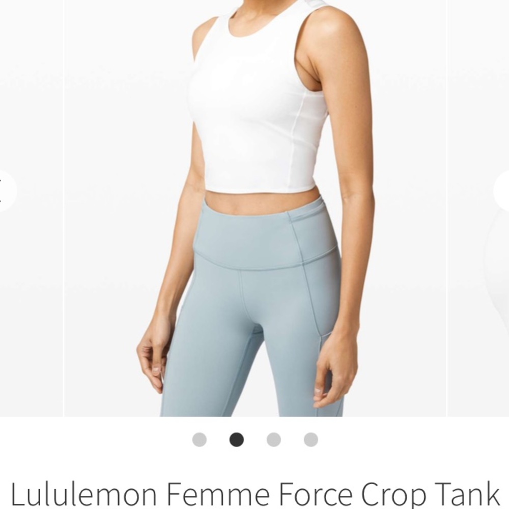 Lululemon Femme Force Tank 8 NWT white